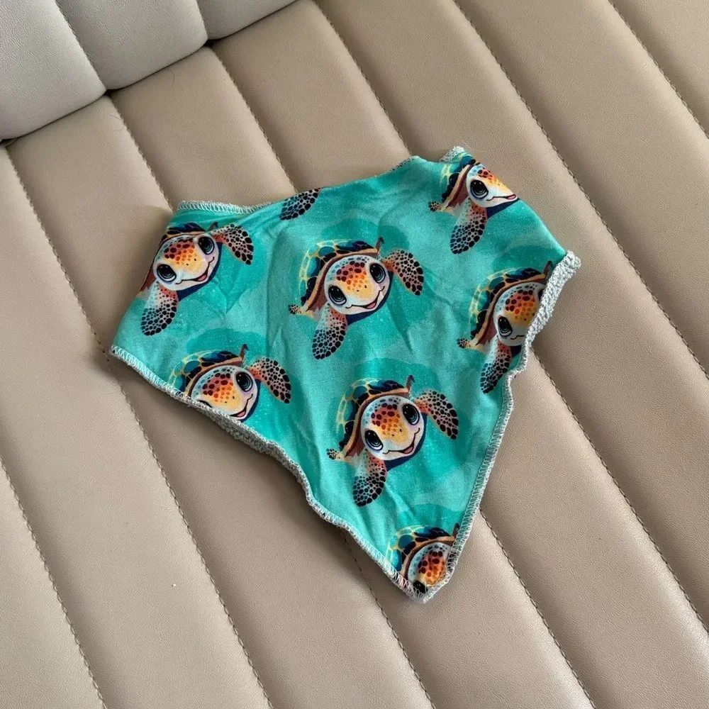Turtle Print Baby Bib Soft
